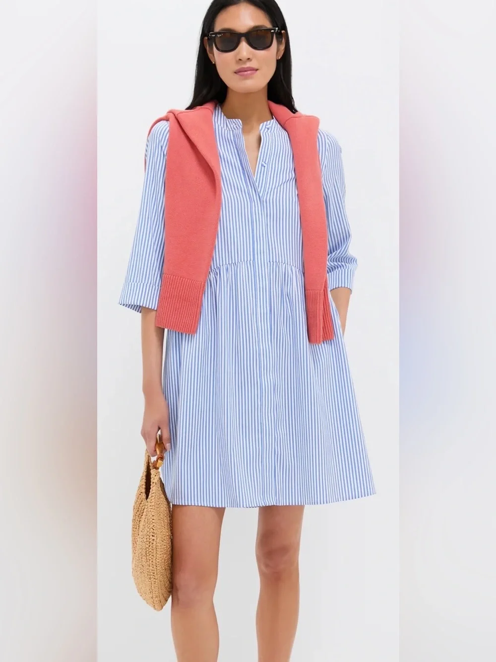 Tuckernuck Blue and White Striped Shirt Dress - Picture 2 of 4